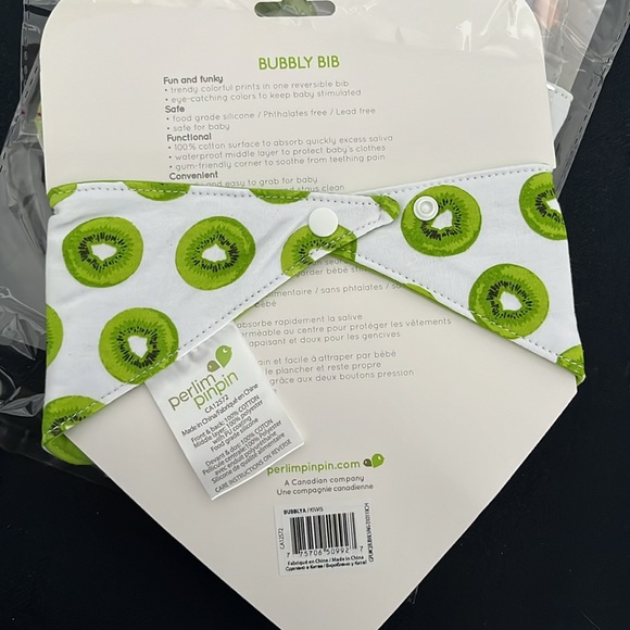 Cotton teething bib food grade silicone teether - Picture 2 of 2